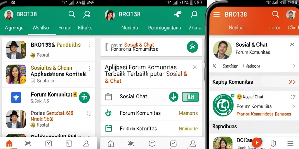 Antarmuka aplikasi BRO138 yang interaktif dan menarik.