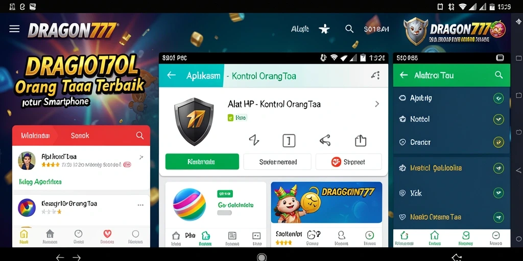 Antarmuka pengguna DRAGON777 yang menampilkan kontrol orang tua yang lengkap.