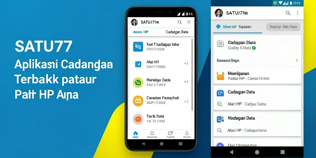 Antarmuka intuitif SATU77 untuk cadangan data yang aman.