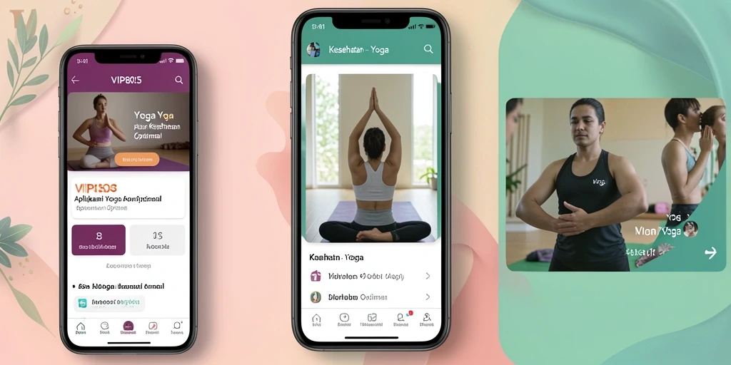 Tampilan antarmuka aplikasi Yoga VIP805 yang intuitif dan menarik.