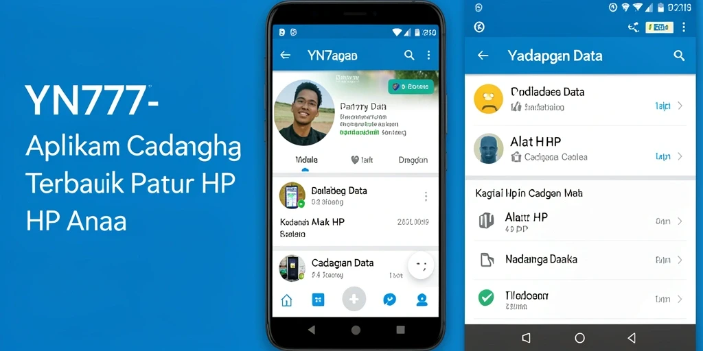 Antarmuka YN777 yang sederhana untuk cadangan data.