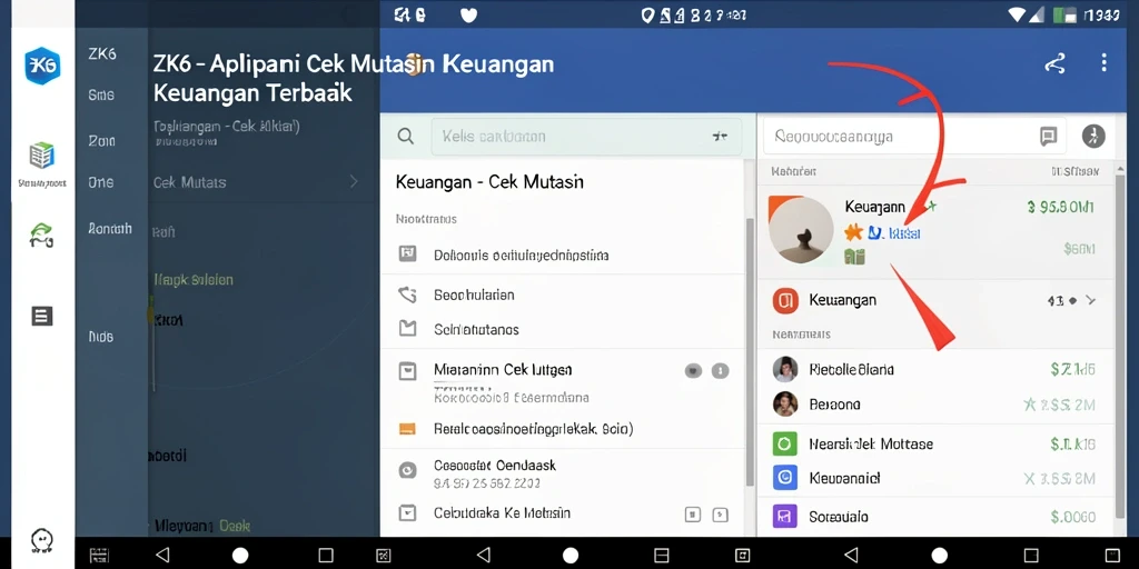 Tampilan antarmuka ZK6 yang sederhana dan informatif untuk cek mutasi.